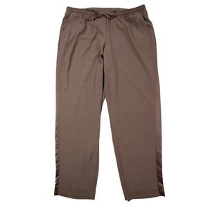 CC- Lane Bryant Pull-On Pants Womens 14/16 Solid Brown Drawstring Stretch NWT